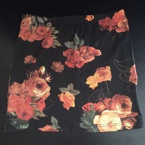 Floral Print Mini Skirt